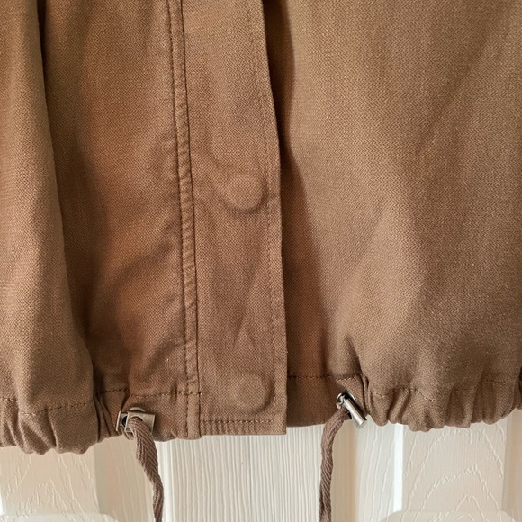 Liverpool Cinch Waist Jacket NWT Toffee Brown Sz L Patch Pocket Utility Minimal - Picture 4 of 6